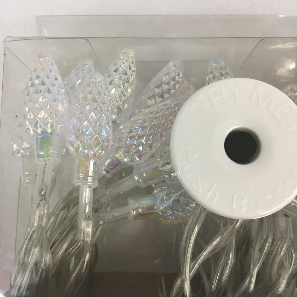 2 Packs of Battery Operated C3 Christmas Lights 20 Count Warm White with Timer